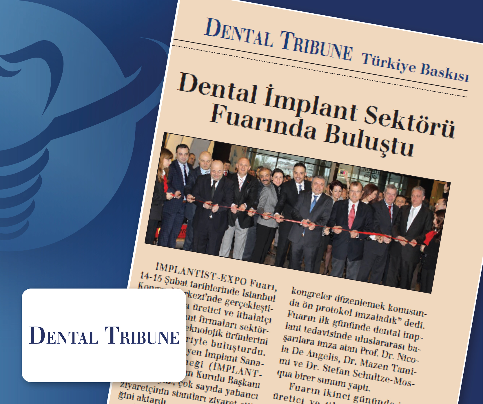 DENTAL TRIBUNE Türkiye baskısında İMLANTİST- EXPO Haberi