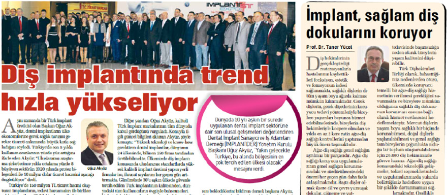 Diş İmplantında trend hızla yükseliyor.