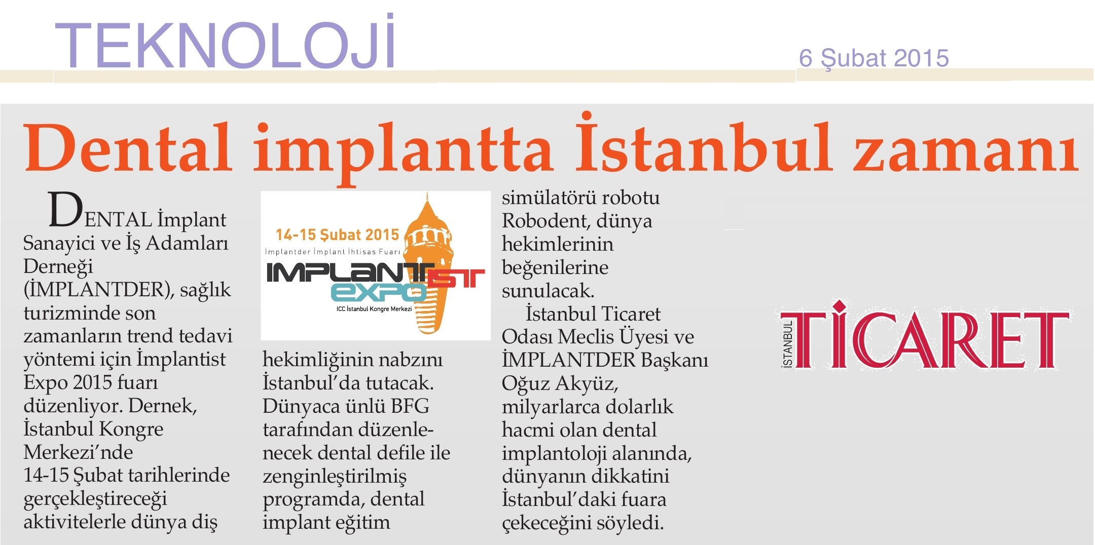 Dental implantta İstanbul zamanı